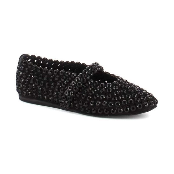 Alaïa Suede Crystal-Embellished Ballet Flat 'Black' (Women)
