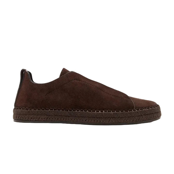 Zegna Triple Stitch™ Espadrille 'Dark Brown Suede' (Men)
