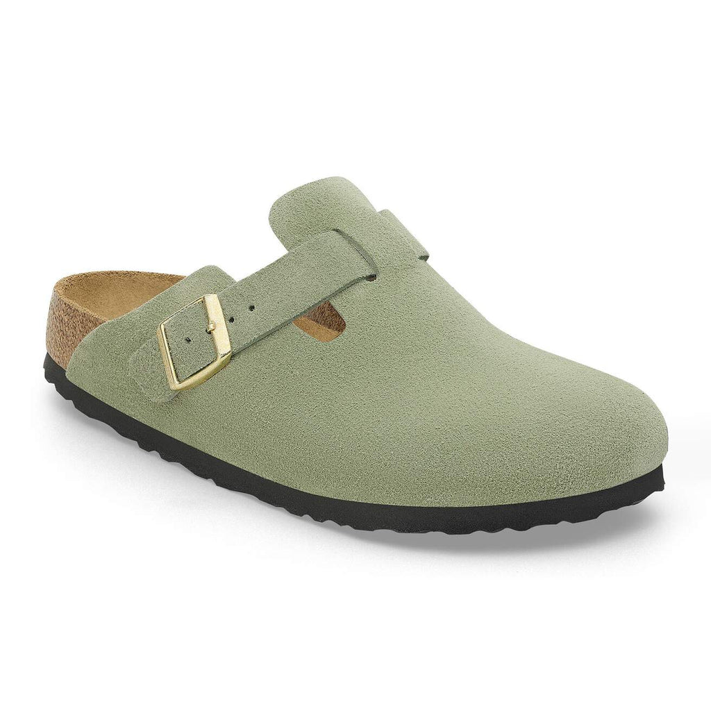 Birkenstock Boston Soft Footbed 'Green Tea Suede' (Unisex)