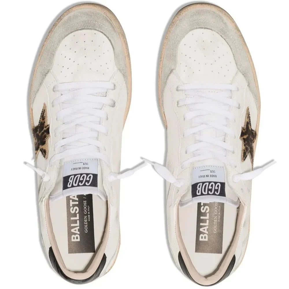 Golden Goose Ball-Star 'Leopard Pony Star Black Heel Tab' (Women)