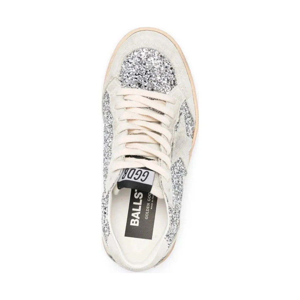 Golden Goose Ball-Star 'Silver Glitter Ice Grey' (Women)