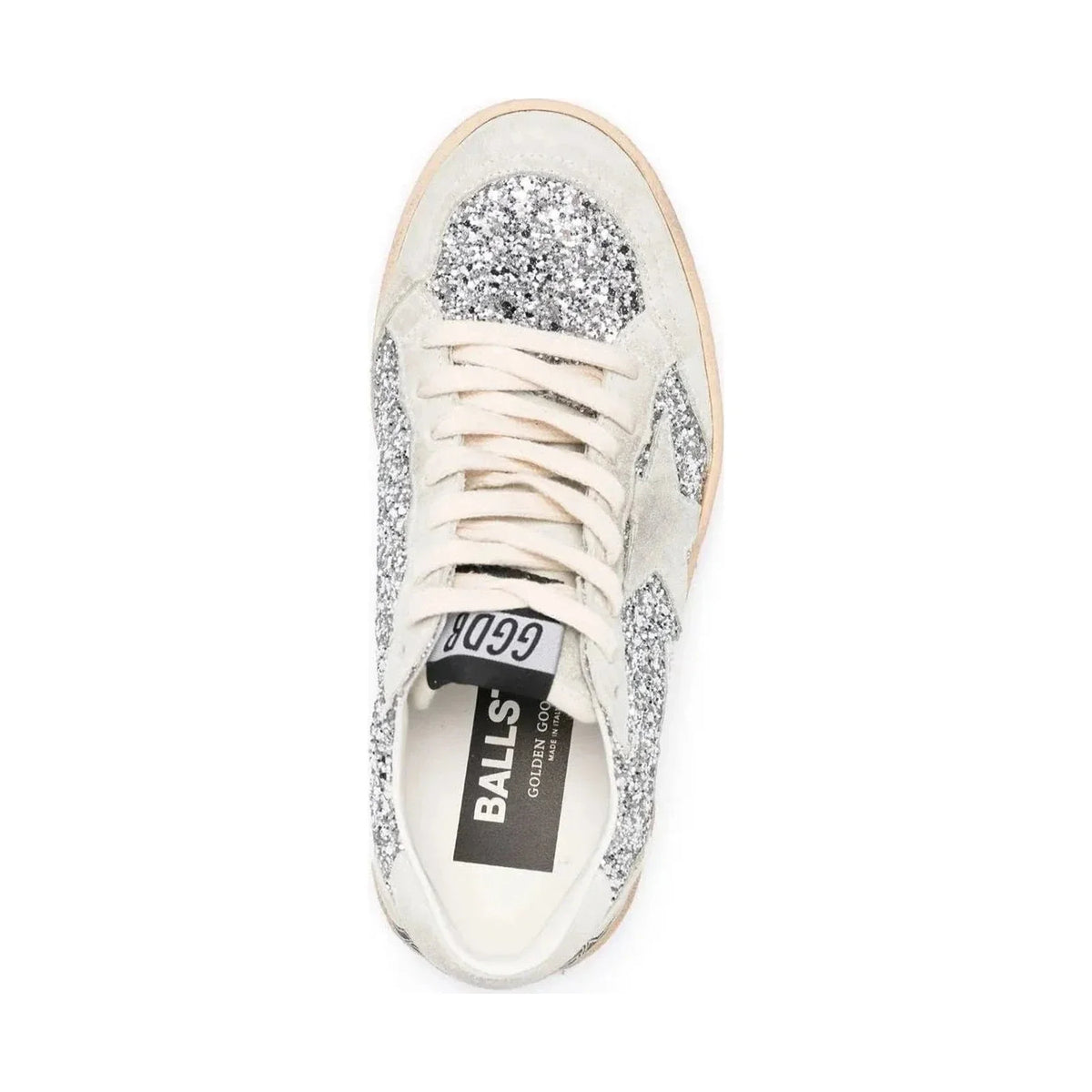Golden Goose Ball-Star 'Silver Glitter Ice Grey' (Women)