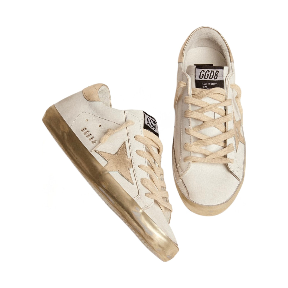 Golden Goose Super-Star 'Gold Sparkle Foxing Studs' (Women)