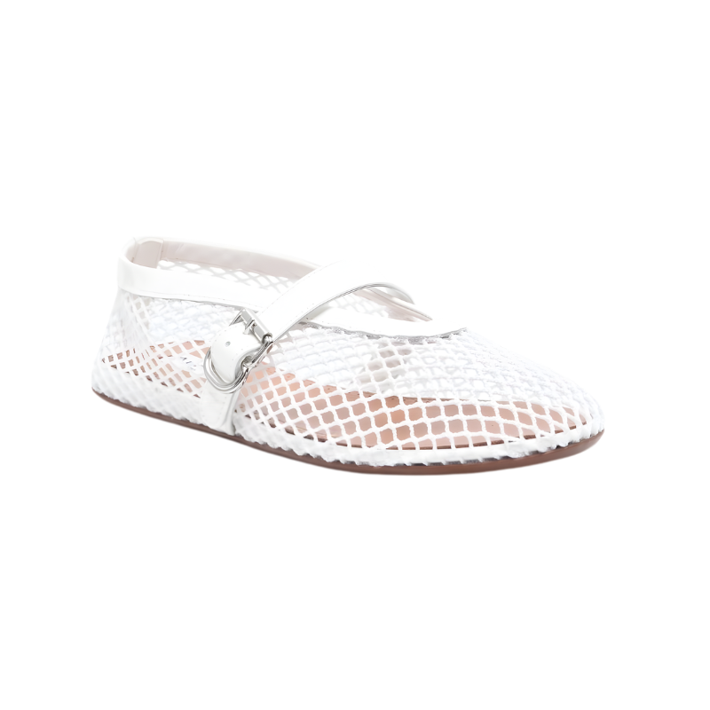 Alaïa Buckle Ballet Flat 'White' (Women)