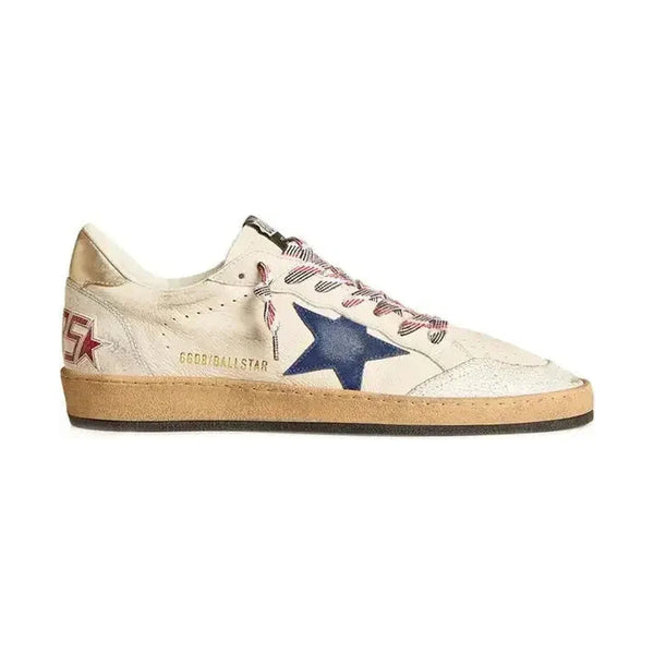 Golden Goose Ball-Star 'Blue Suede Star Platinum Heel Tab' (Women)