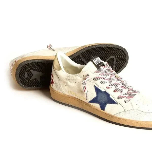 Golden Goose Ball-Star 'Blue Suede Star Platinum Heel Tab' (Women)