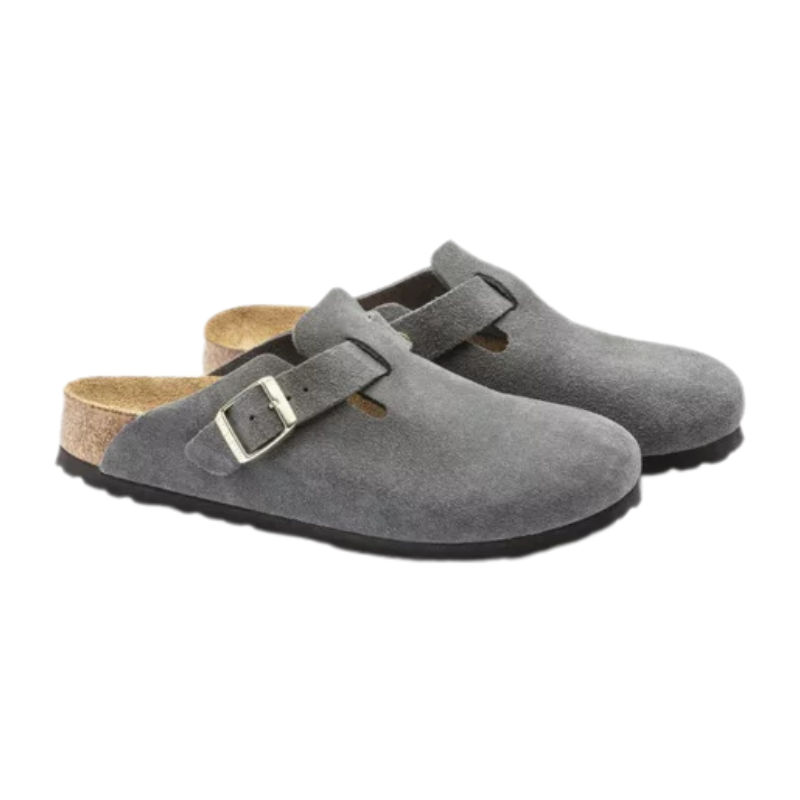 Birkenstock Boston 'Dark Grey Suede' (Women)