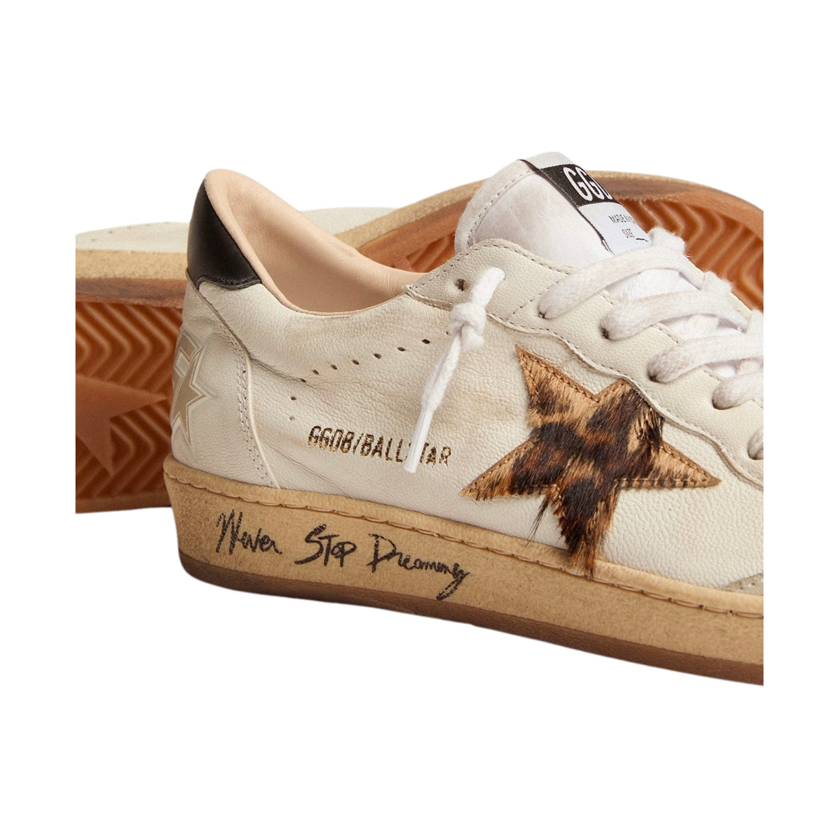 Golden Goose Ball-Star 'Leopard Pony Star' (Women)