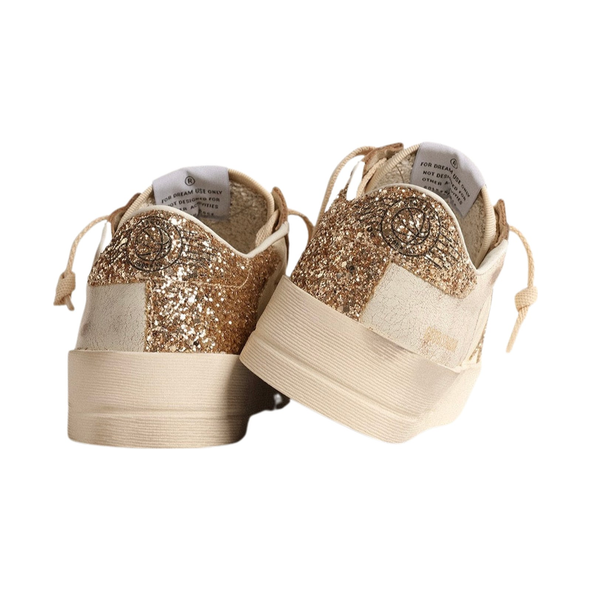 Golden Goose Stardan 'Ecru Gold Glitter Star' (Unisex)