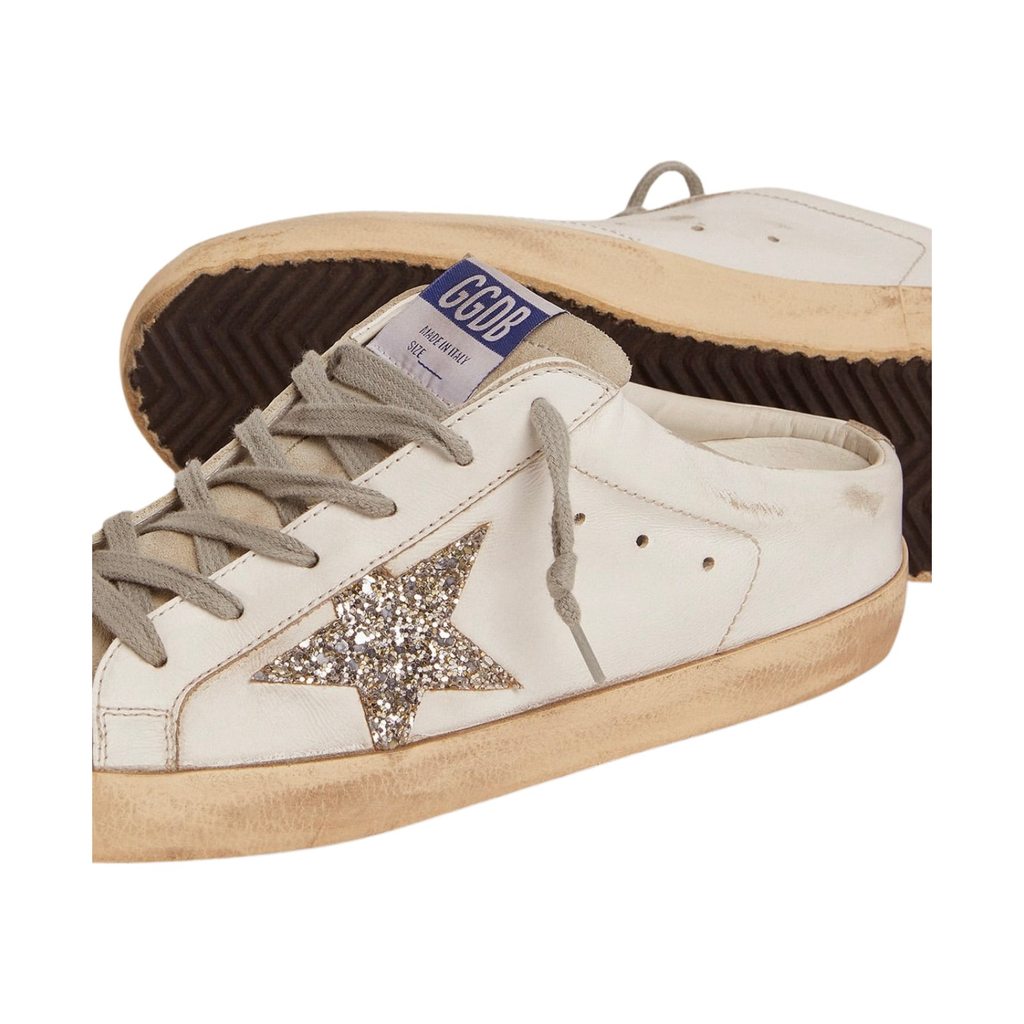 Golden Goose Super-Star Sabot 'Platinum Glitter Star' (Women)