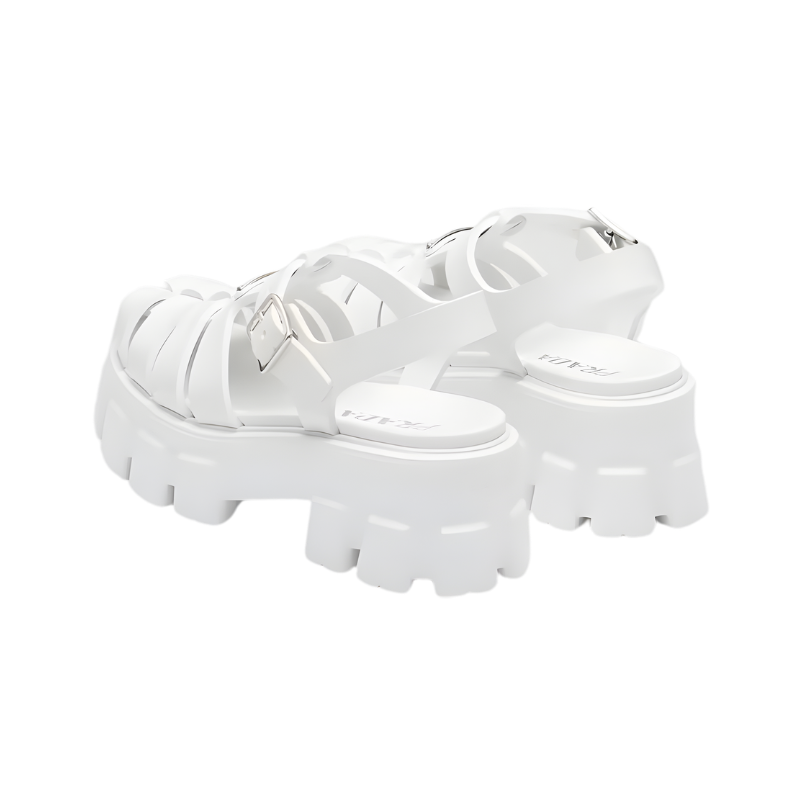 Prada Monolith Rubber Sandal 'White' (Women)