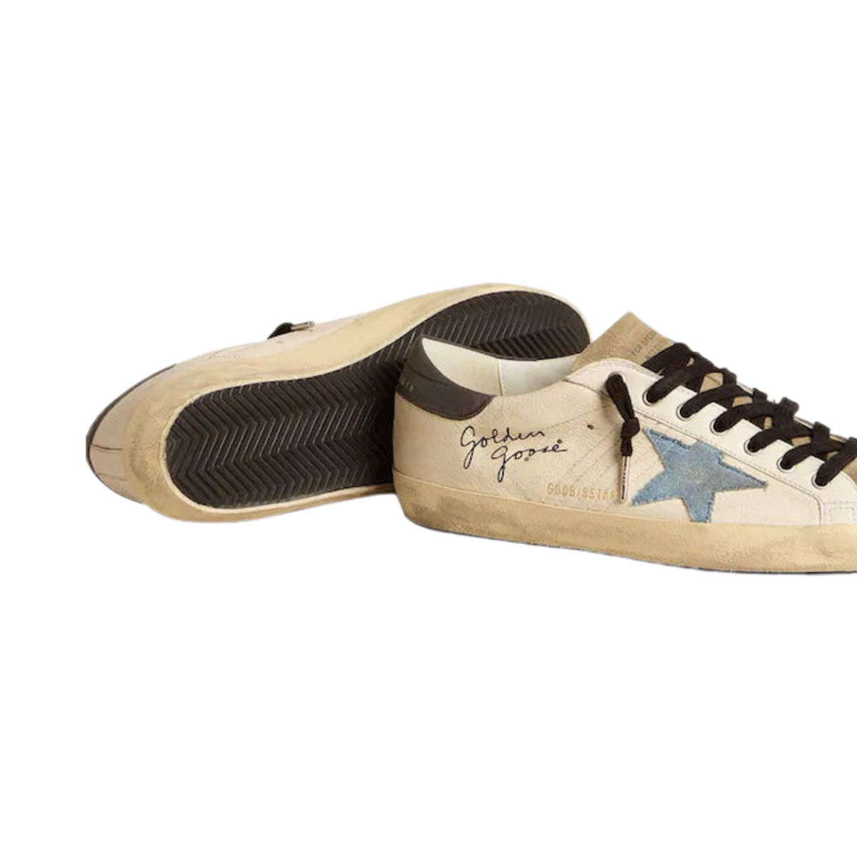 Golden Goose Super-Star 'Light Blue Star Grey Heel Tab' (Men)
