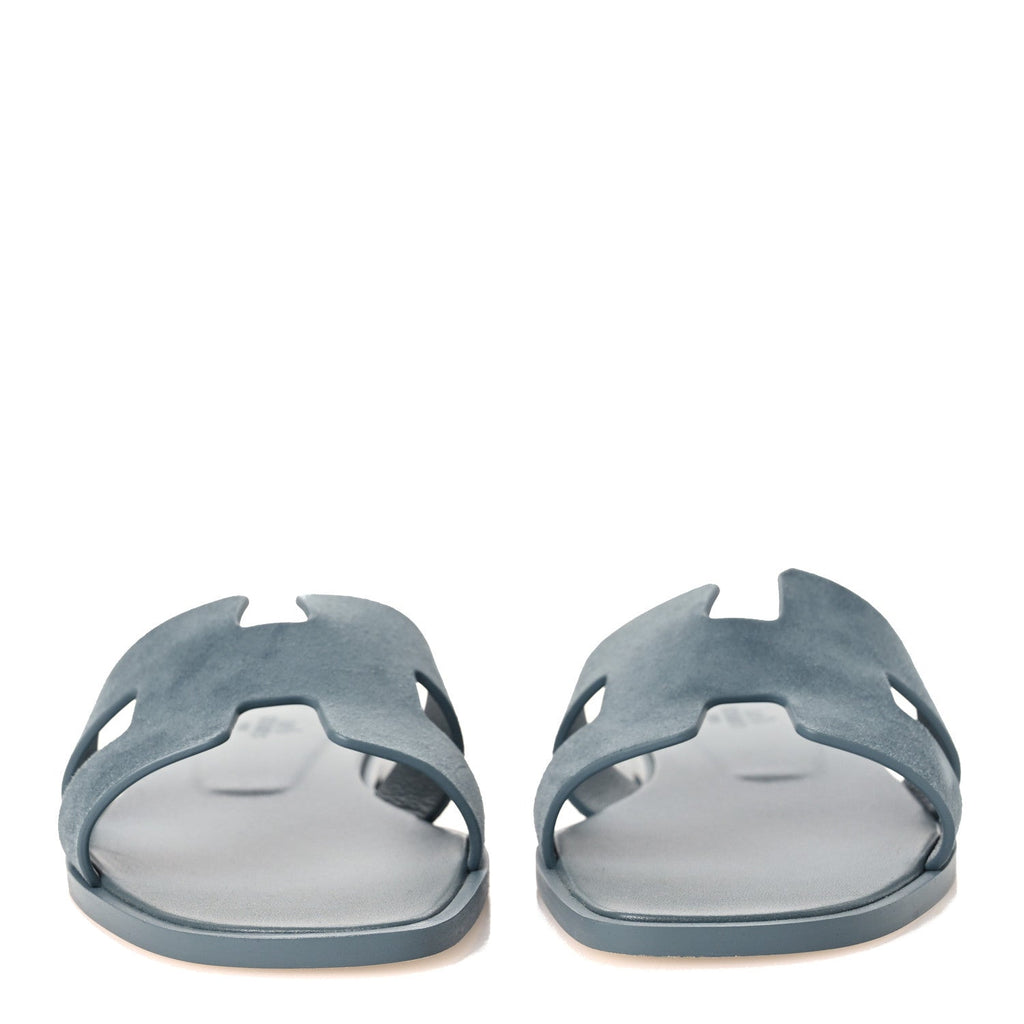 Hermès Oran Sandal 'Fringed Denim - Bleu Tonnerre' (Women)