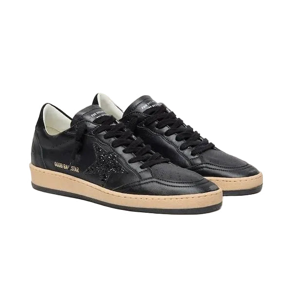 Golden Goose Ball-Star 'Black Nappa Glitter Star' (Women)
