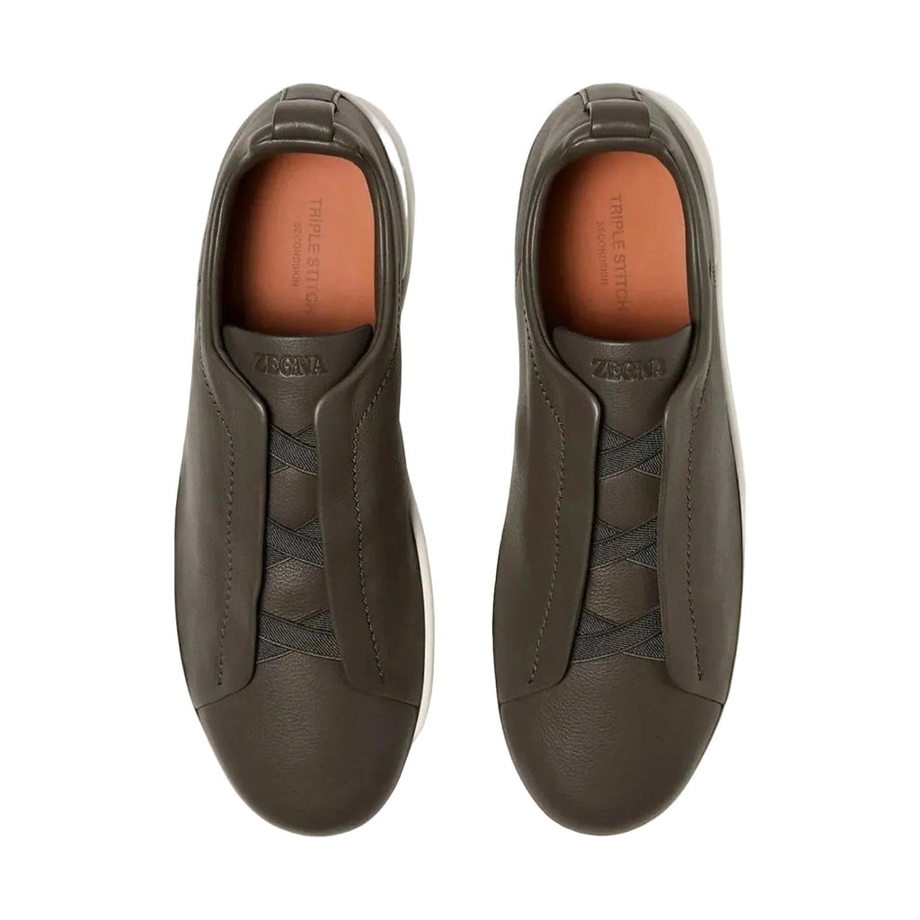 Zegna Triple Stitch™ SECONDSKIN Sneaker 'Dark Taupe' (Men)
