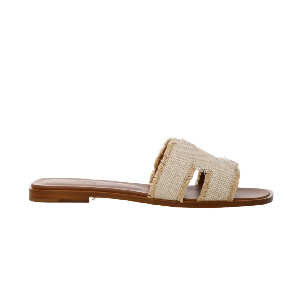Hermès Oran Sandal 'Beige Linen Canvas' (Women)
