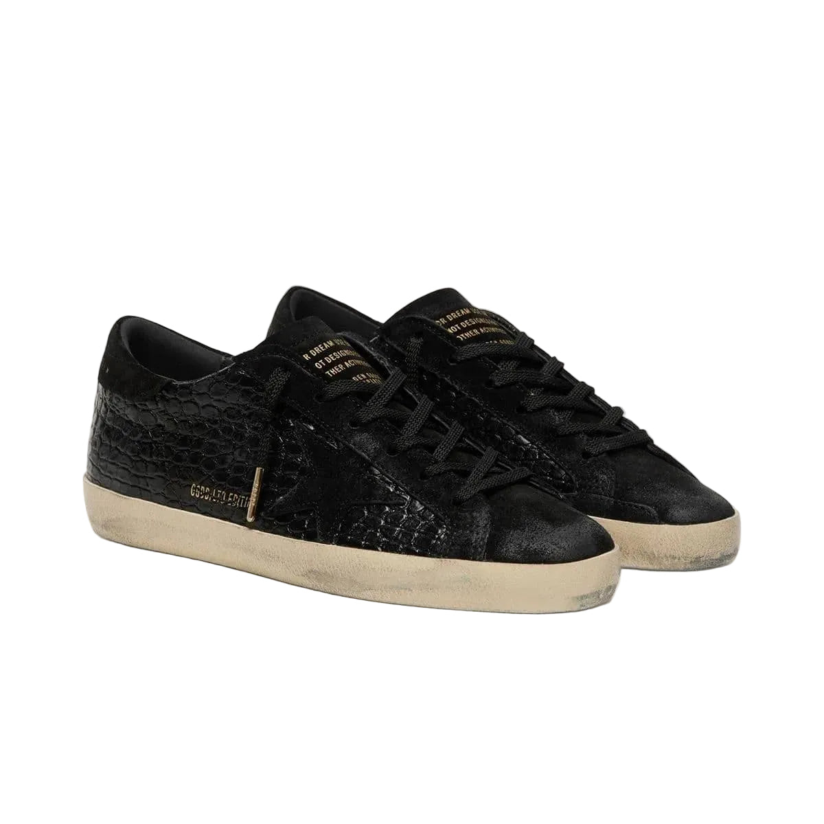 Golden Goose Super-Star LTD 'Black Croc-Print' (Unisex)