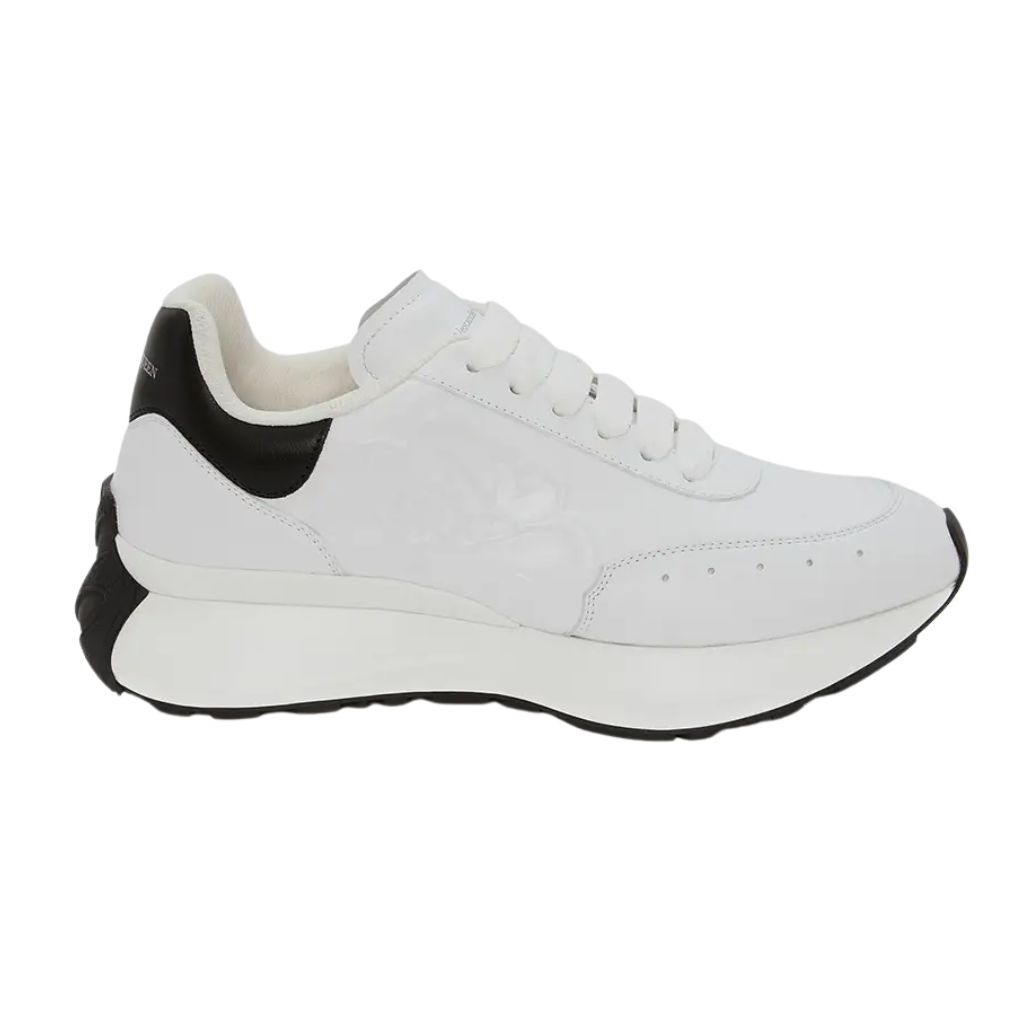Alexander McQueen Oversized Graffiti Sprint Runner 'White Black' (Unisex)