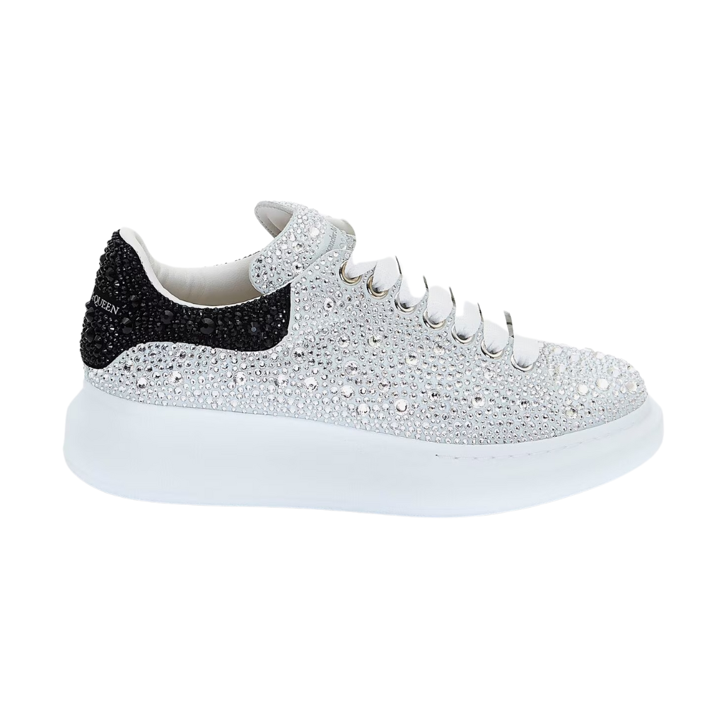 Alexander McQueen Oversized Sneaker 'Crystal-Embellished White' (Women)