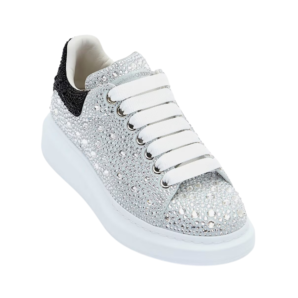 Alexander McQueen Oversized Sneaker 'Crystal-Embellished White' (Women)