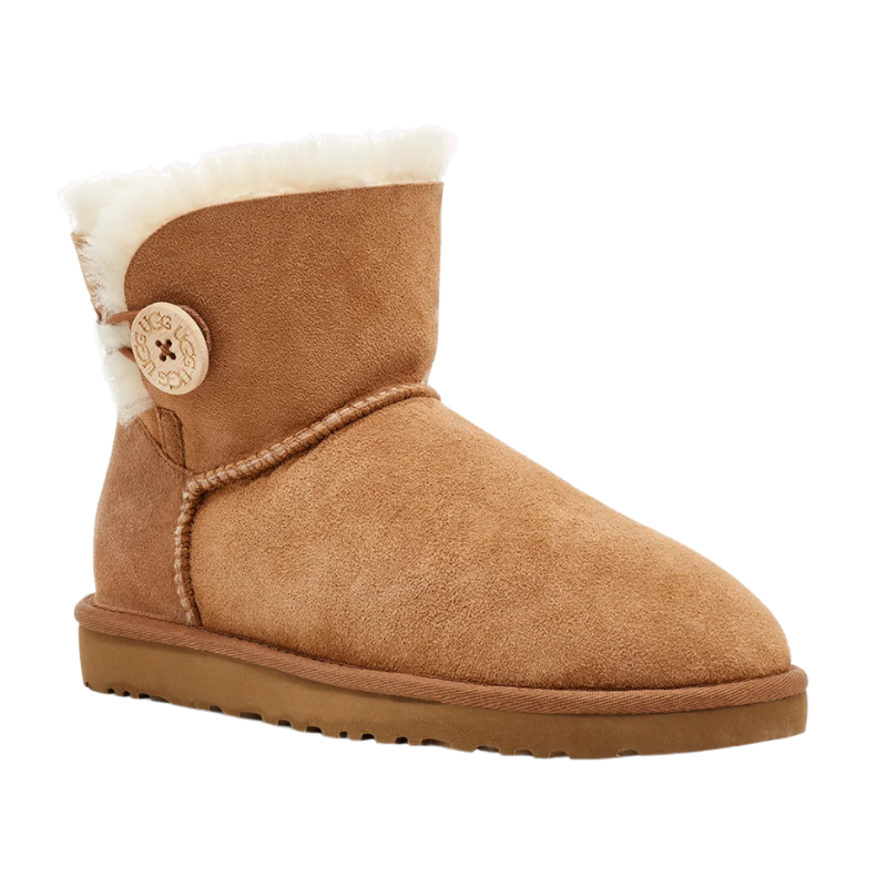 UGG Toddler Mini Bailey Button 'Chestnut' (Kids) 