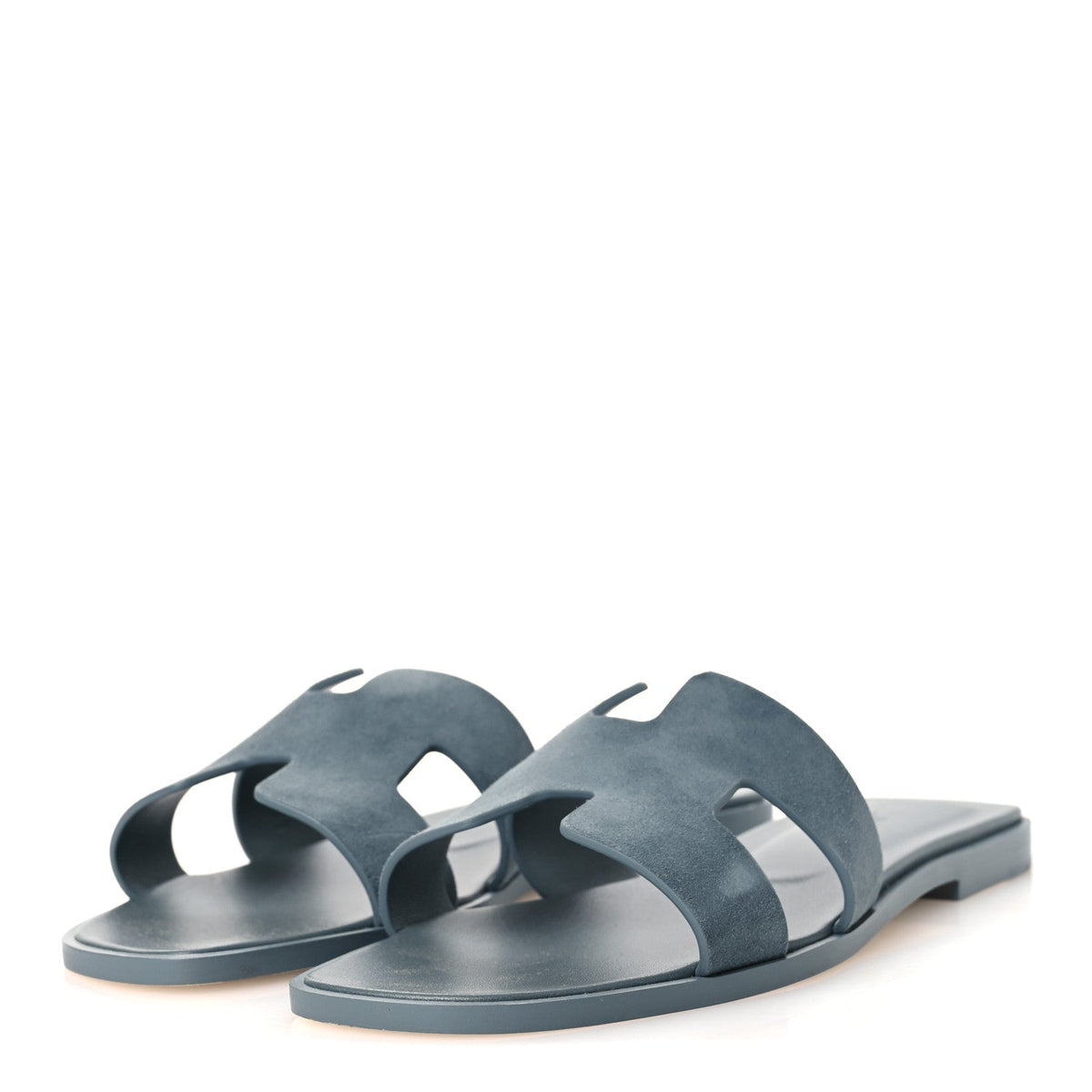 Hermès Oran Sandal 'Fringed Denim - Bleu Tonnerre' (Women)