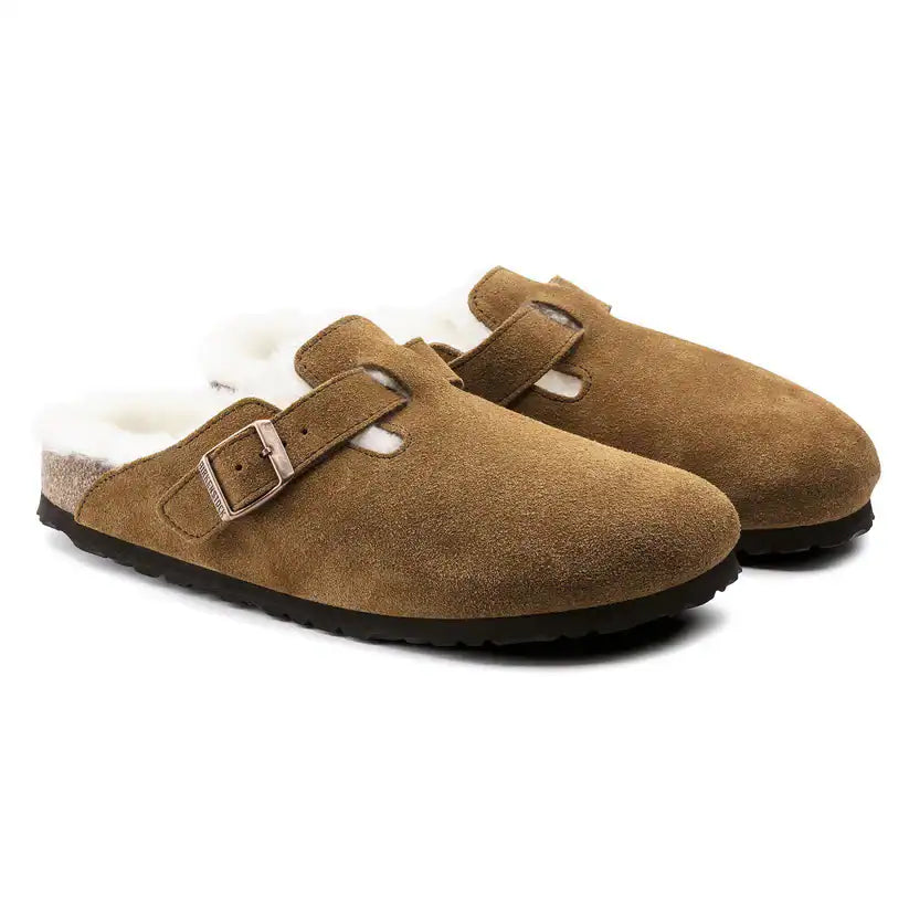 Birkenstock Boston Shearling Suede 'Mink' (Women)