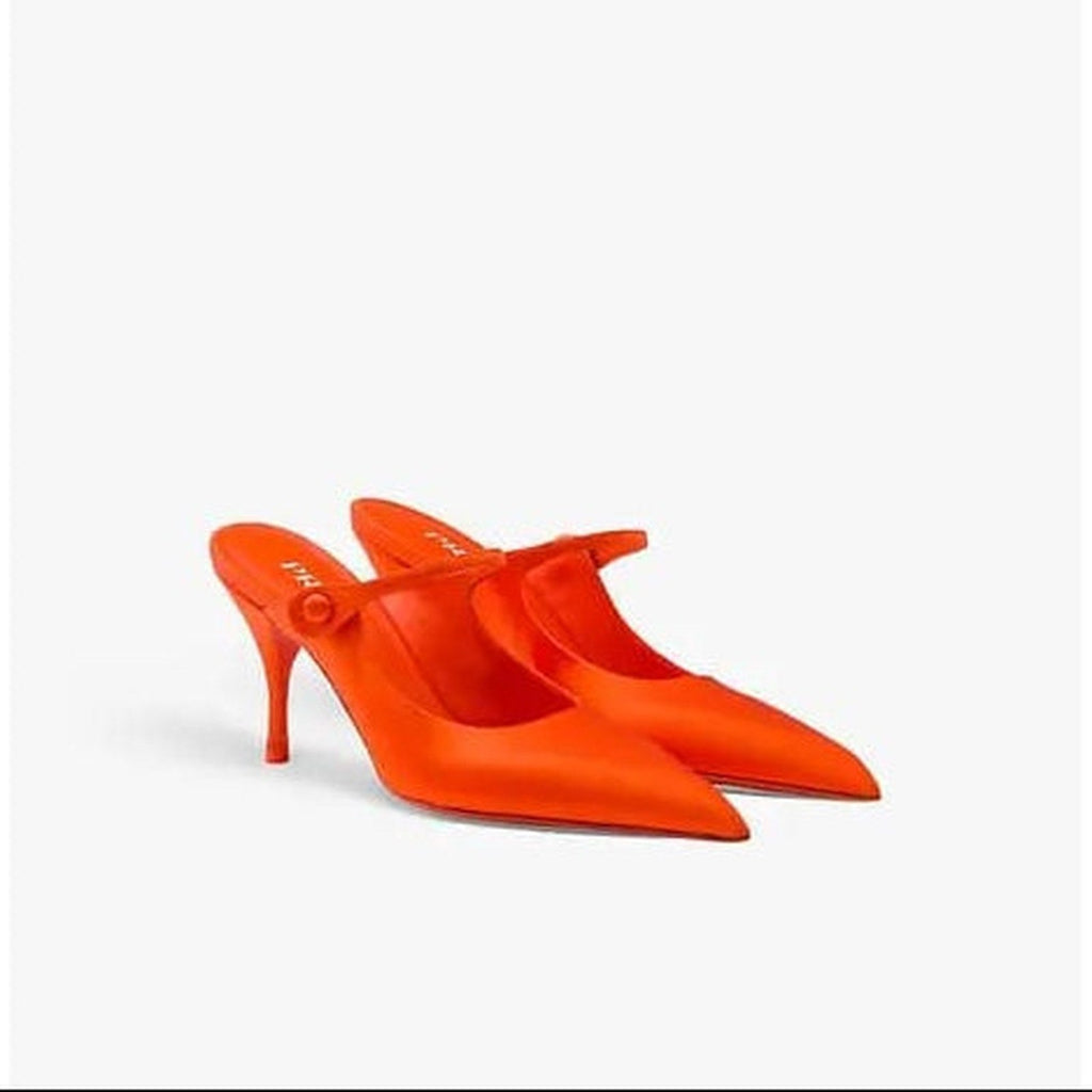Prada Pointed-Toe Satin Pump (Women)