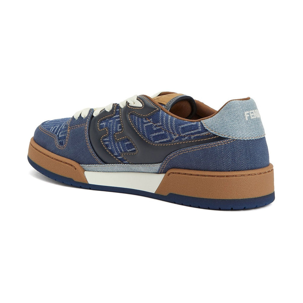 Fendi Match Sneaker 'Navy FF Jacquard White Suede' (Men)