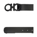 Ferragamo Gancini Leather Belt 'Black' (Unisex)