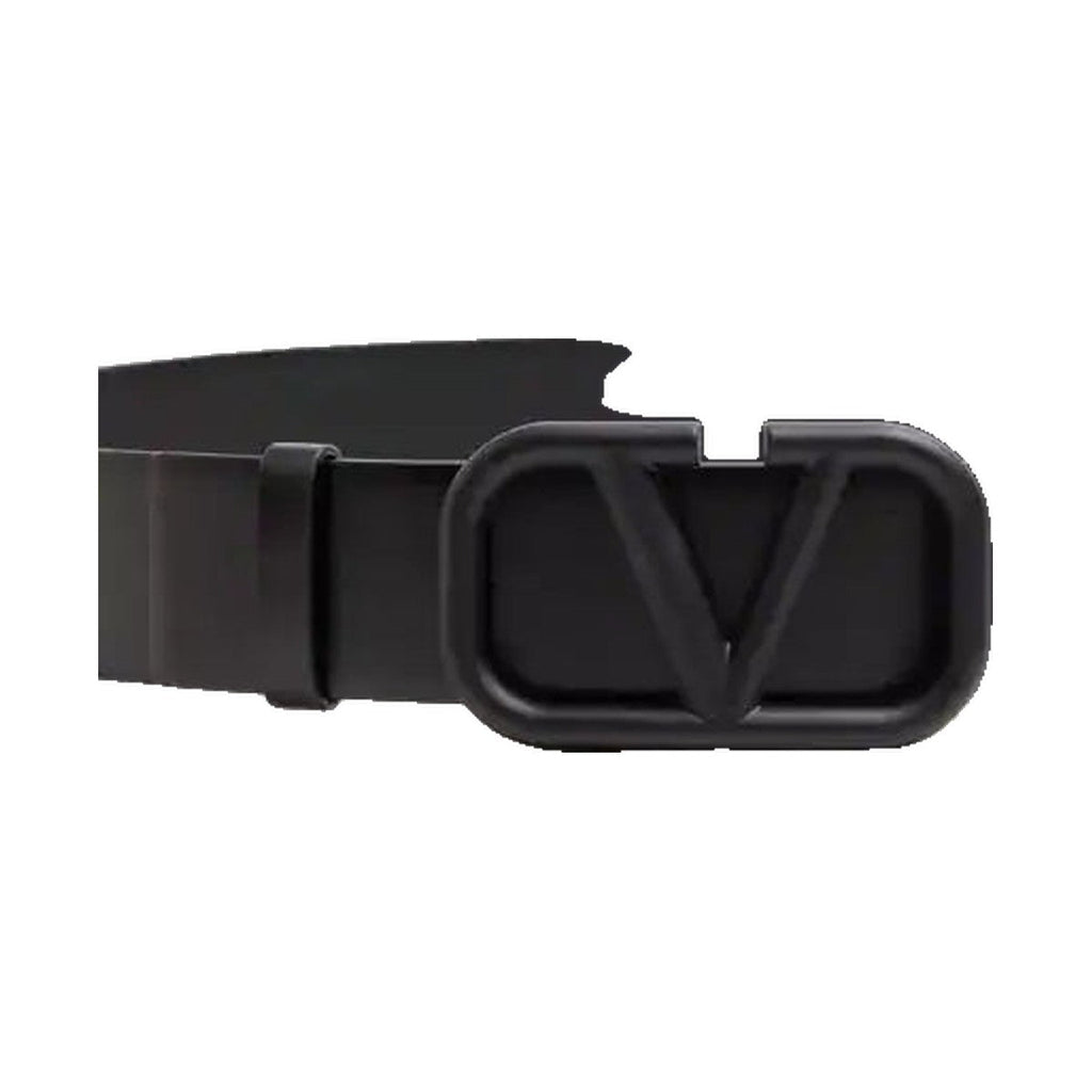 Valentino VLogo Signature Calfskin Belt 'Black' (Unisex)