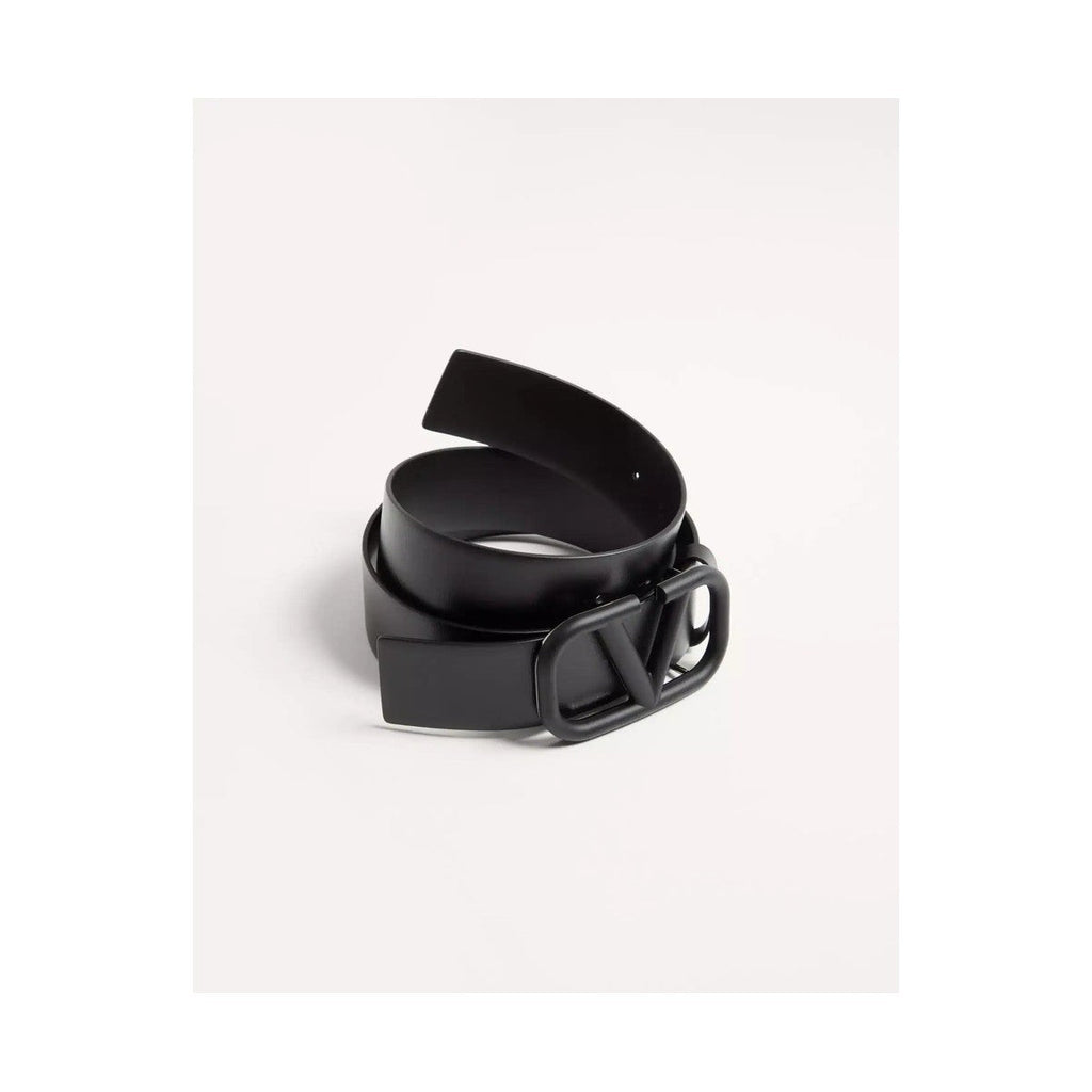Valentino VLogo Signature Calfskin Belt 'Black' (Unisex)