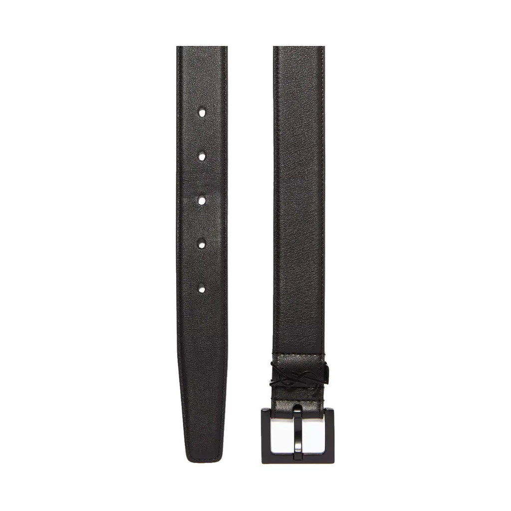 Saint Laurent Monogram Leather Belt 'Black' (Unisex)