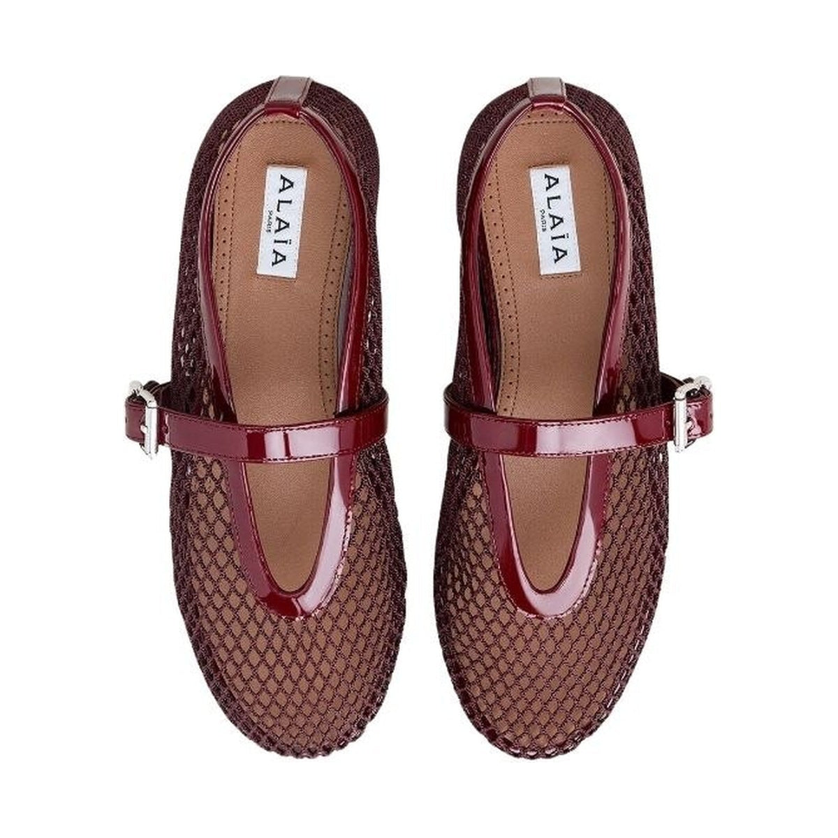 Alaïa Fishnet Ballet Flat 'Maroon' (Women)