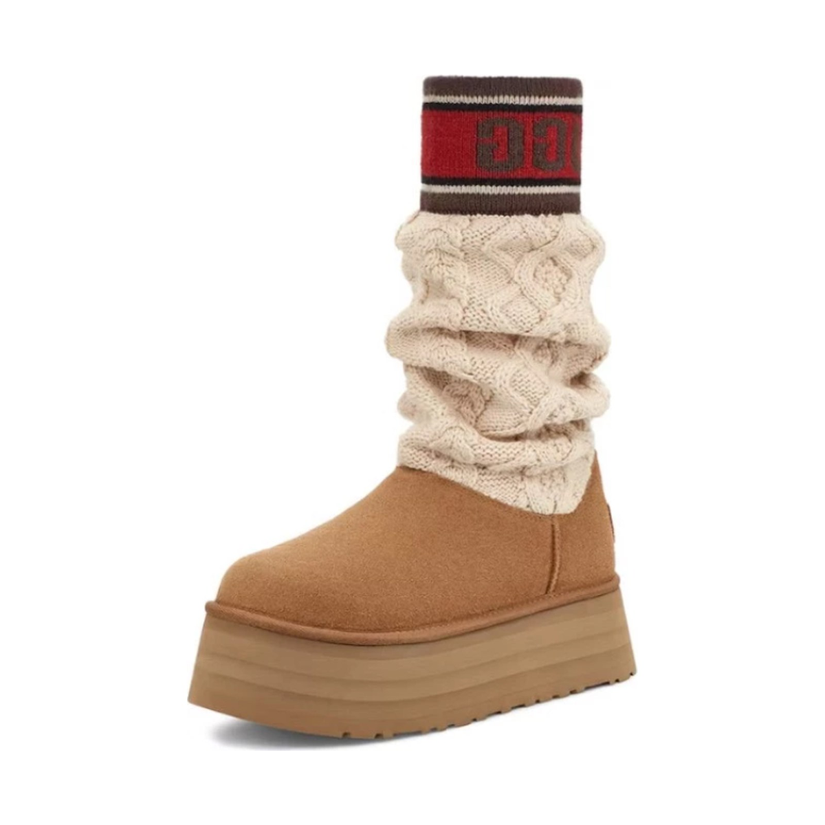 UGG Classic Sweater Letter Boot 'Chestnut' (Women)