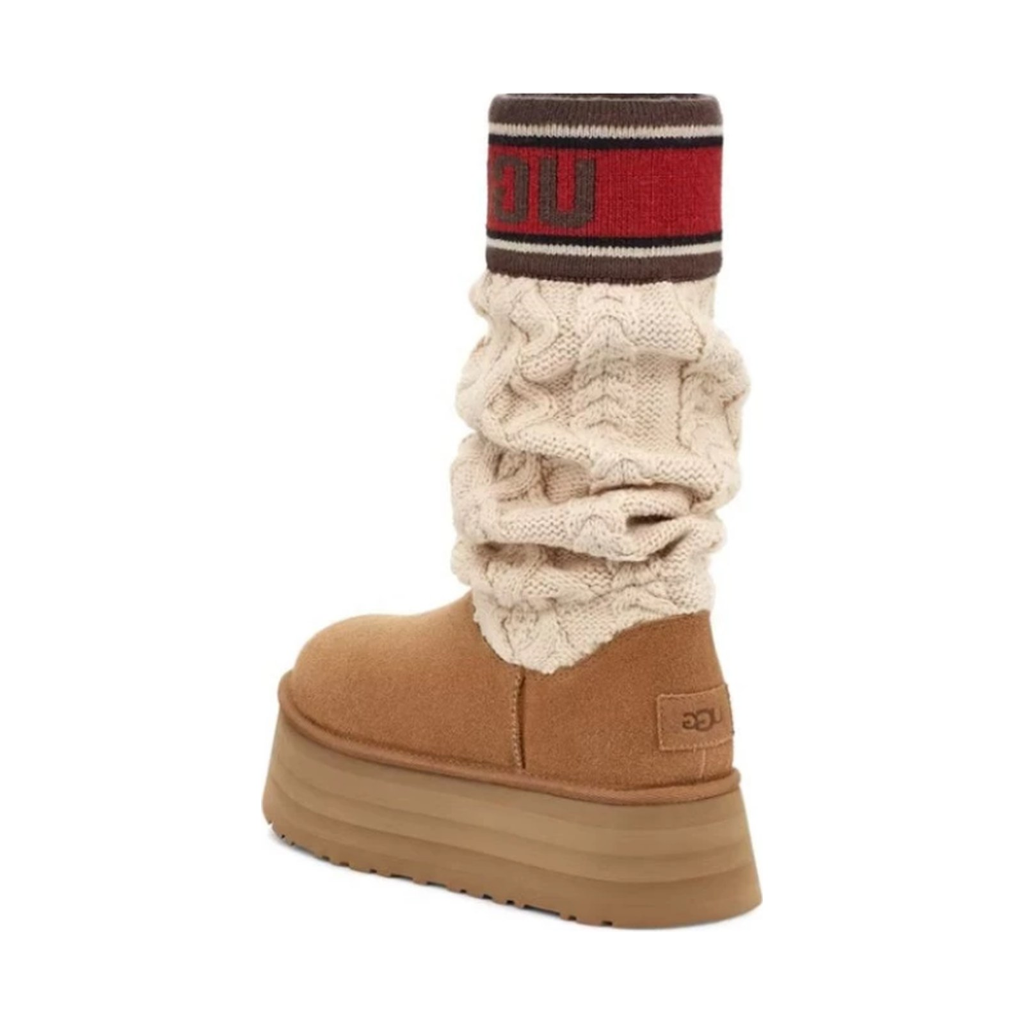 UGG Classic Sweater Letter Boot 'Chestnut' (Women)